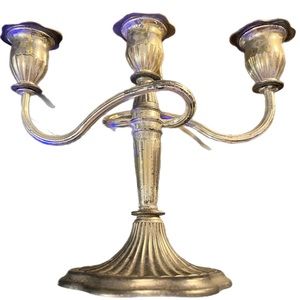 Vintage Plated Candleabra unmarked  Home Decorative